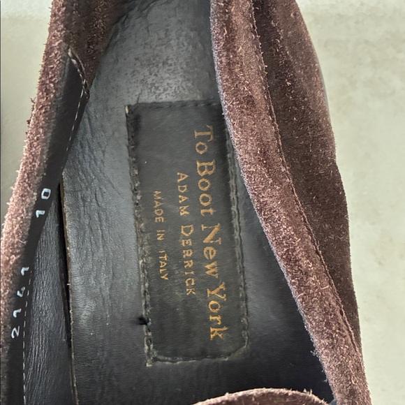 To Boot New York Dark Brown Suede Loafers MSRP $399 Size 10 - Picture 2 of 7